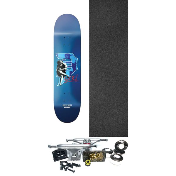 Primitive Skateboarding GN'R Illusion Team Blue Skateboard Deck - 8" x 31.75" - Complete Skateboard Bundle